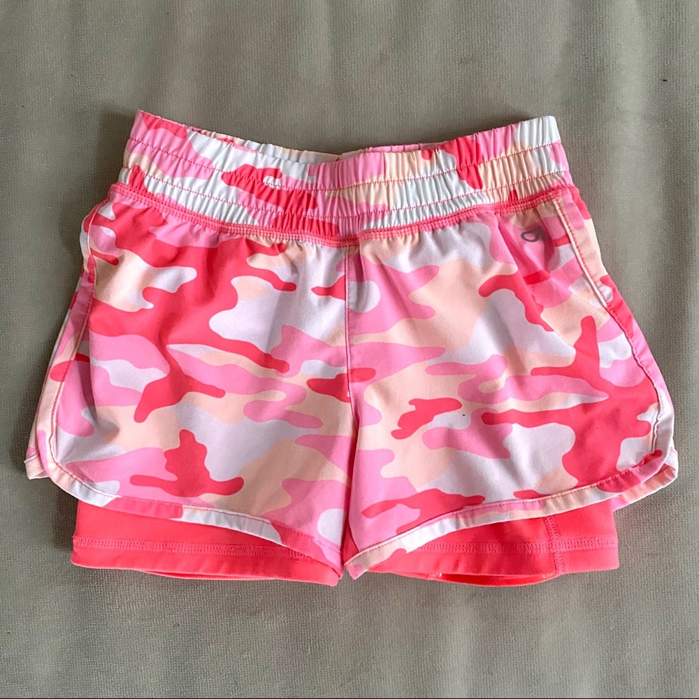 Neon Pink Camo Athletic Shorts
